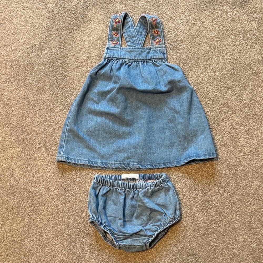 Zara Baby Blue Denim Matching Set